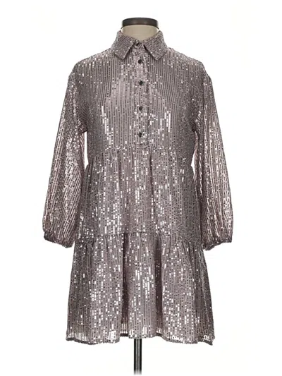 Pre-owned Maeve Casual Dress In Silver