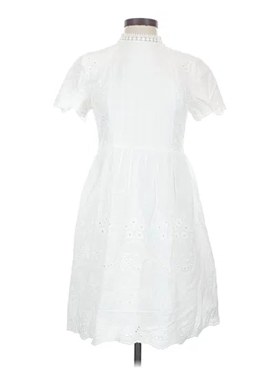 Pre-owned Maeve Casual Dress In White