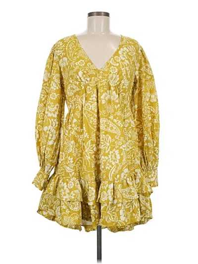 Pre-owned Maeve Casual Dress In Yellow