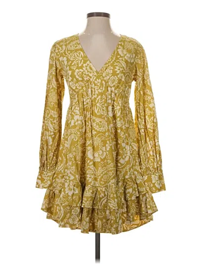 Pre-owned Maeve Casual Dress In Yellow
