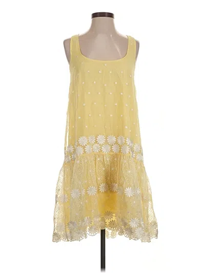 Pre-owned Maeve Casual Dress In Yellow