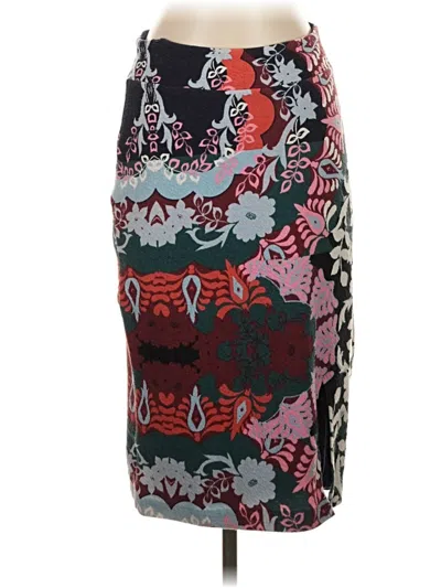 Pre-owned Maeve Casual Skirt In Burgundy