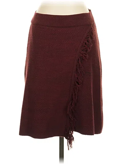 Pre-owned Maeve Casual Skirt In Burgundy
