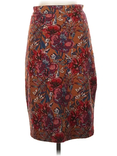 Pre-owned Maeve Casual Skirt In Burgundy