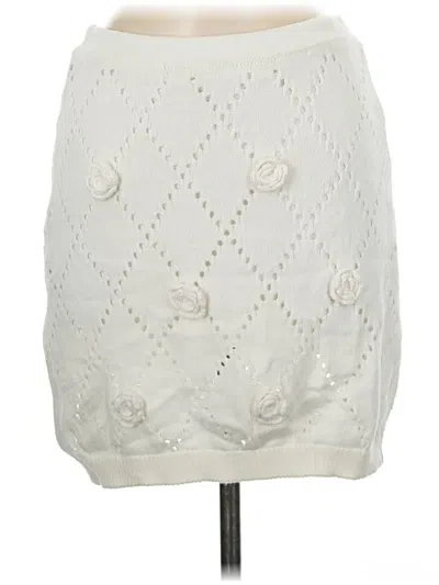 Pre-owned Maeve Casual Skirt In Ivory