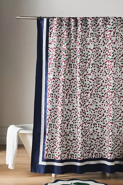Maeve Cherry Shower Curtain In Blue