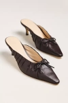 Maeve Cinched Bow Kitten Heel Mules In Multi