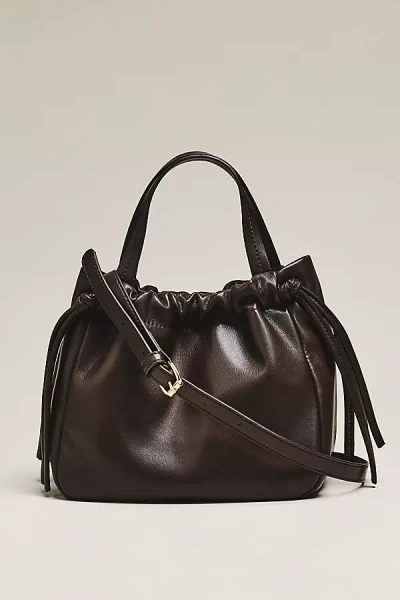 Maeve Cinched Faux Leather Crossbody Bag In Brown