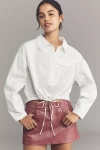 Maeve Cinched-waist Buttondown Shirt In Animal Print