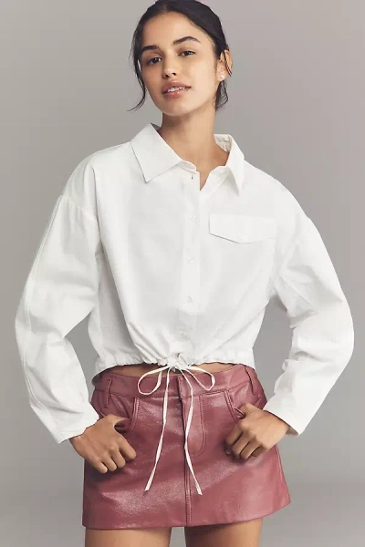 Maeve Cinched-waist Buttondown Shirt In Animal Print