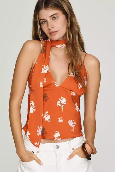 Maeve Clara Scarf-neck Cami By  In Orange
