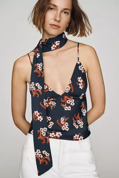 Maeve Clara Scarf-neck Cami By Sarah Cliff In Blue