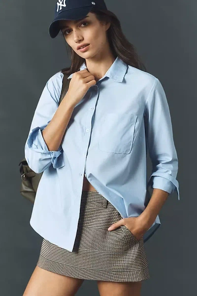 Maeve Classic Buttondown Shirt In Blue