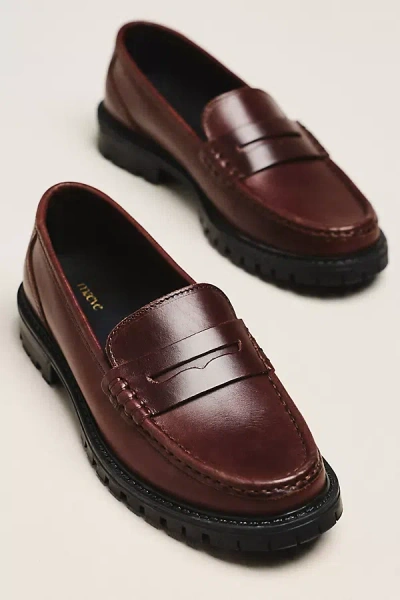 Maeve Classic Loafers In Burgundy