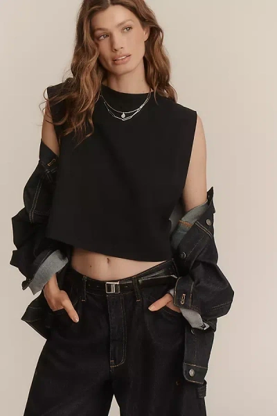 Maeve Classic Muscle Tee In Black