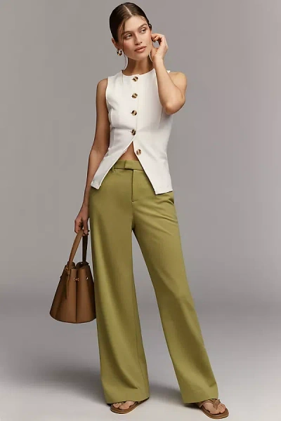 Maeve Clean Knit Trousers Pants In Green