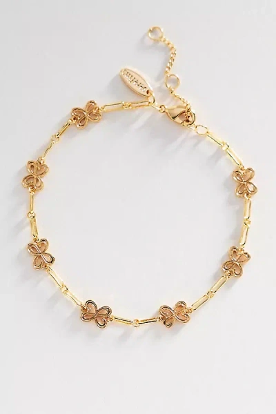 Maeve Clover Chain Wrap Bracelet In Gold