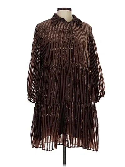 Pre-owned Maeve Cocktail Dress In Brown
