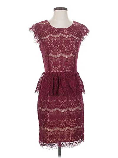 Pre-owned Maeve Cocktail Dress In Burgundy