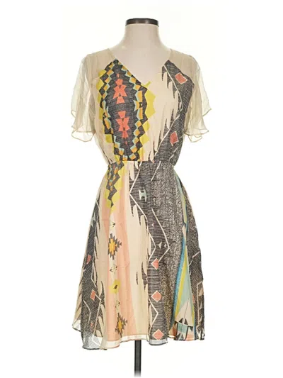 Pre-owned Maeve Cocktail Dress In Tan