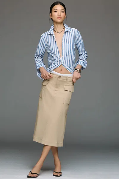 Maeve Colette Cargo Skirt In Neutral