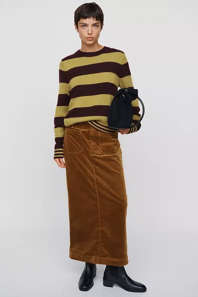 Maeve Colette Corduroy Maxi Skirt In Animal Print