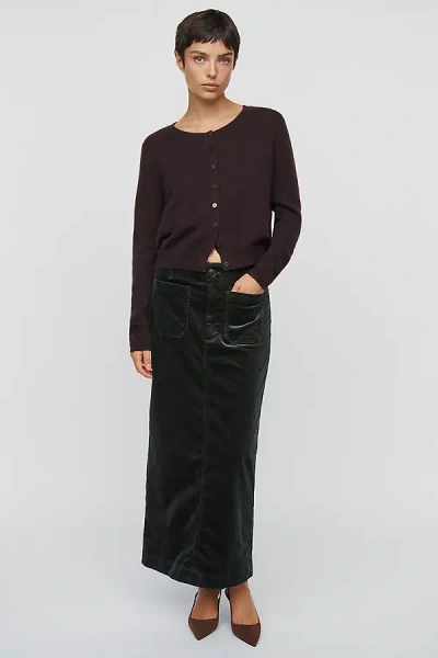 Maeve Colette Corduroy Maxi Skirt In Black