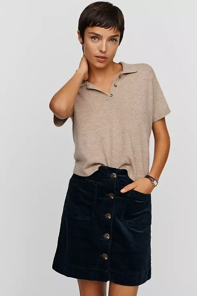 Maeve Colette Corduroy Mini Skirt In Blue