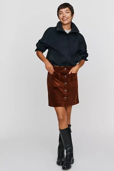Maeve Colette Corduroy Mini Skirt In Brown