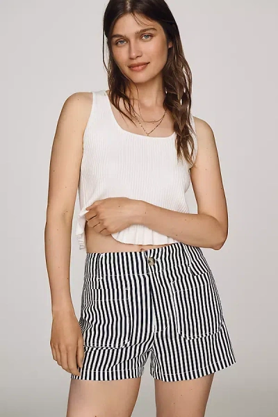 Maeve Colette European Linen Stretch Shorts In Multi
