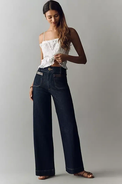 Maeve Colette Full-length High-rise Wide-leg Jeans By  In Multi