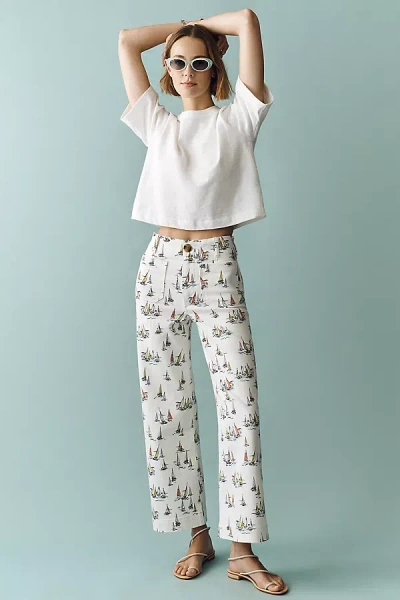 Maeve Colette Full-length Wide-leg Jeans By  In White