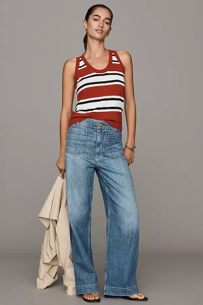 Maeve Colette High-rise Wide-leg Full-length Jeans In Multi