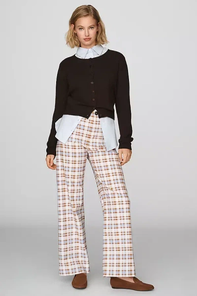 Maeve Colette High-rise Wide-leg Full-length Pants In Multi