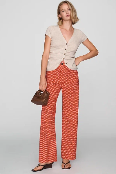 Maeve Colette High-rise Wide-leg Full-length Pants In Multicolor