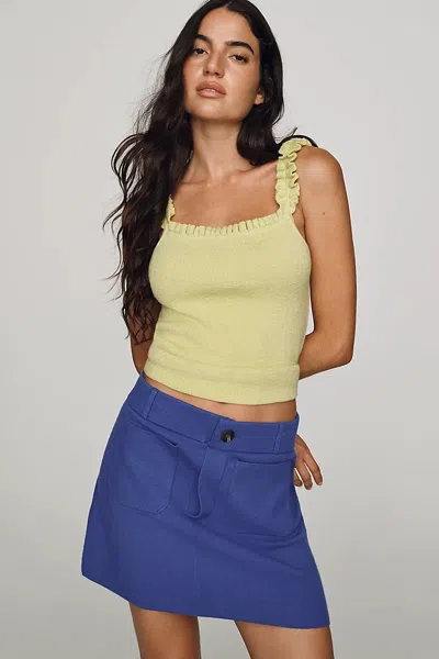 Maeve Colette Knit Mini Skirt In Yellow