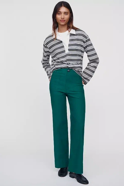 Maeve Colette Magic Fabric Full Length Pants In Green