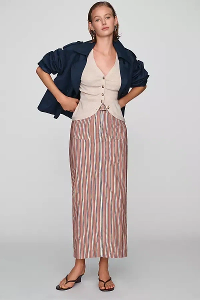 Maeve Colette Plaid Maxi Skirt In Multi