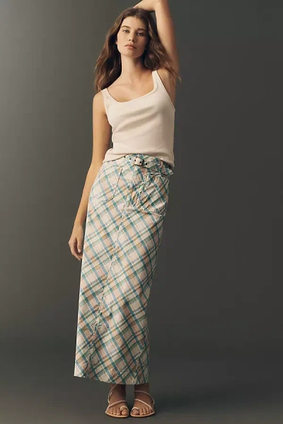 Maeve Colette Plaid Maxi Skirt By  In Multi