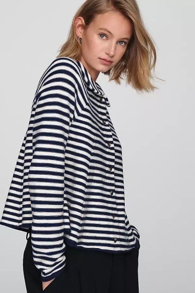 Maeve Collared Cardigan In Black