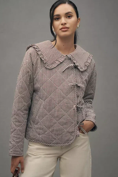 Maeve Collared Quilted Jacket In Multicolor