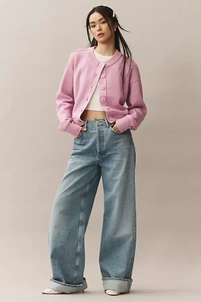 Maeve Compact Cardigan Sweater In Purple