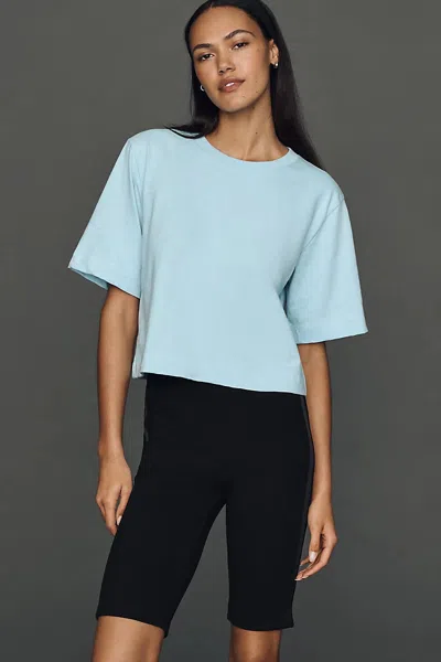 Maeve Corey Cotton Boxy Tee In Blue