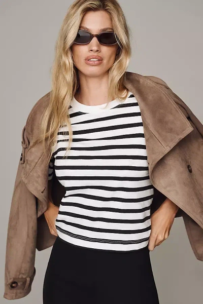 Maeve Corey Cotton Boxy Tee In Multi