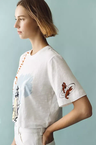 Maeve Corey Short-sleeve Boxy Tee By  In Neutral