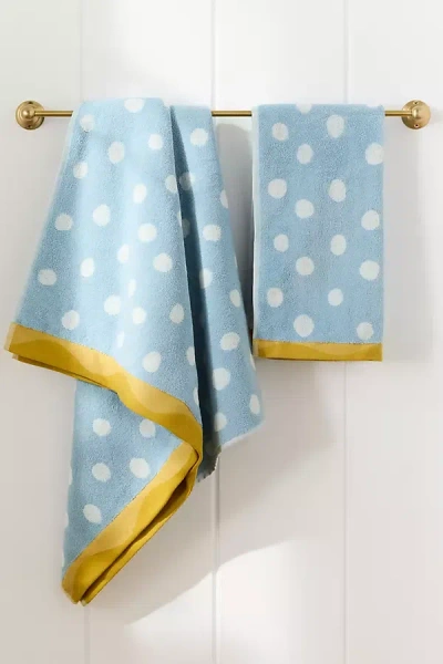 Maeve Cotton Patterned Towel Collection In Blue
