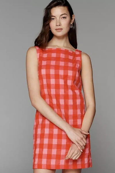 Maeve Cotton Sleeveless Shift Dress In Orange
