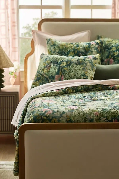 Maeve Cotton Velvet Floral Printed Quilt