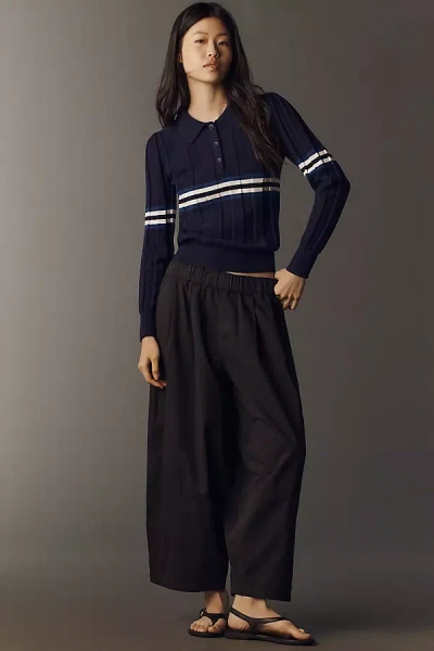 Maeve Cotton-linen Balloon Trousers In Black