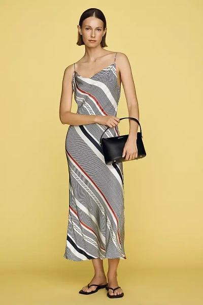 Maeve Cowl-neck Slip Midi Dress In Multi